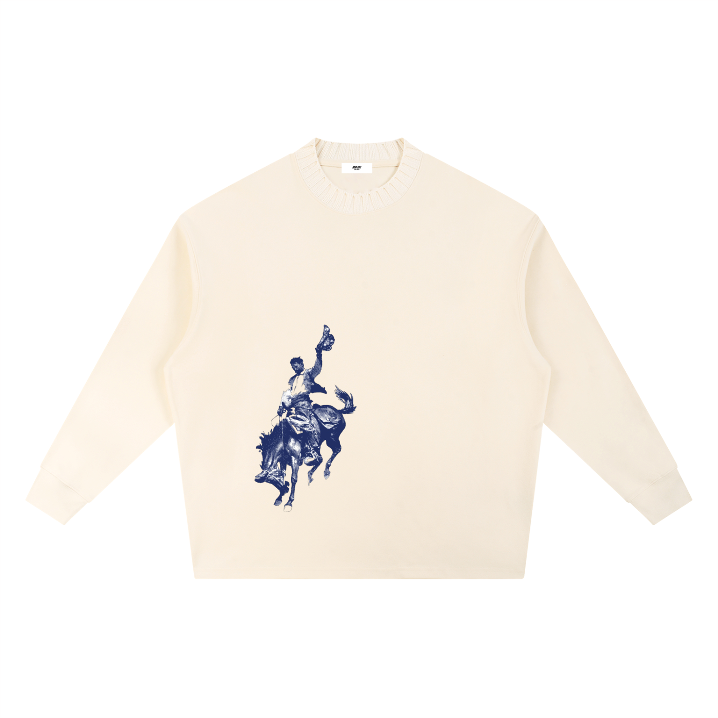 Knitted Round Neck Oversize Sweatshirt