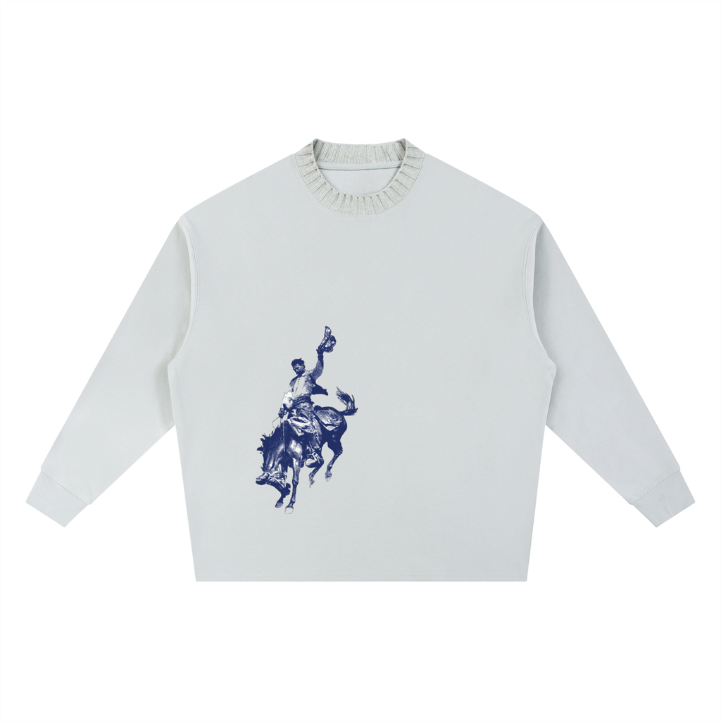 Knitted Round Neck Oversize Sweatshirt