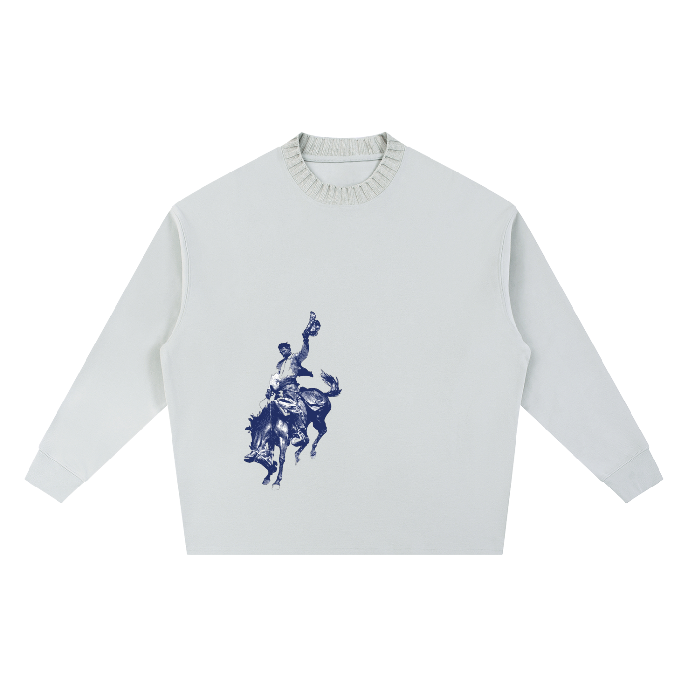 Knitted Round Neck Oversize Sweatshirt