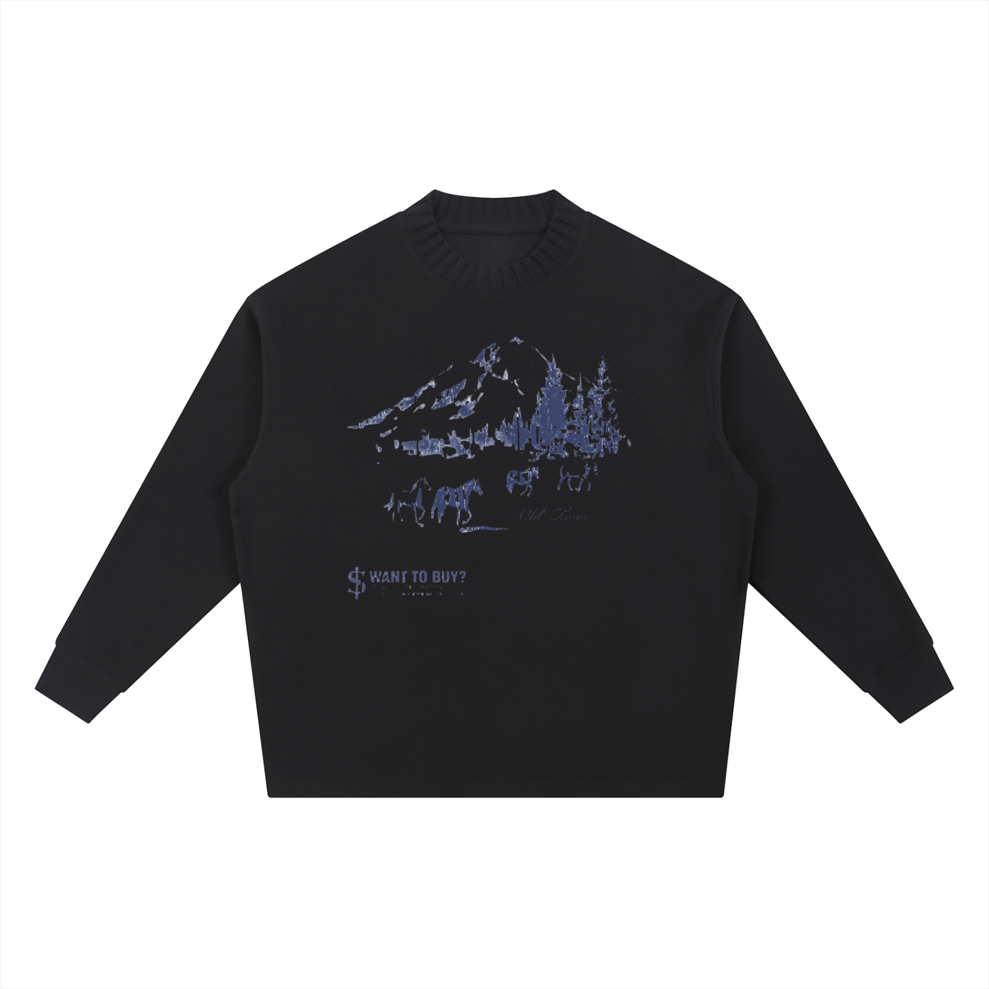 Knitted Round Neck Oversize Sweatshirt